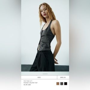 Zara Pocket Halter Top (New w tag)
